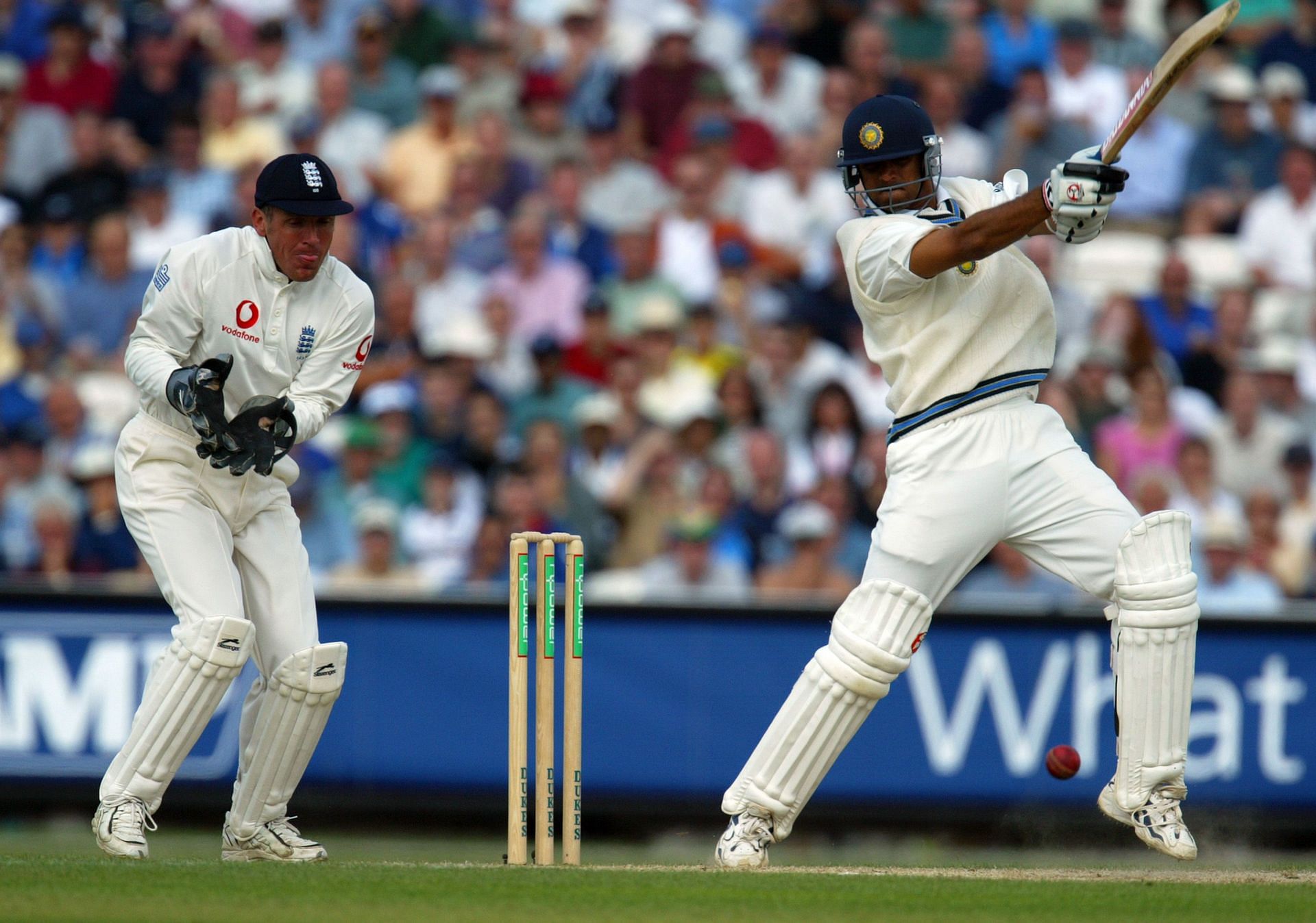 Rahul Dravid during a Test match in England - Source: Getty